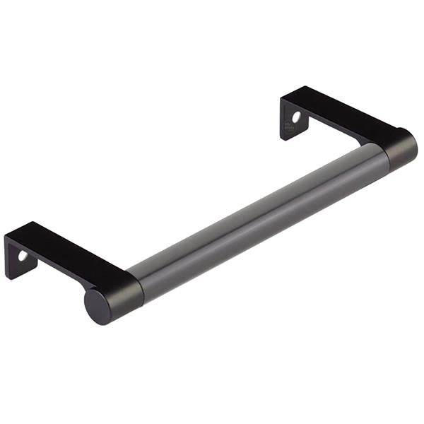 Emtek - Select Cabinet Edge Pull 5-1/4 Inch c-c, Round Edge Stem, Smooth Bar