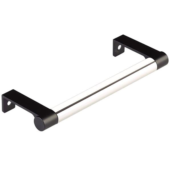 Emtek - Select Cabinet Edge Pull 5-1/4 Inch c-c, Round Edge Stem, Smooth Bar