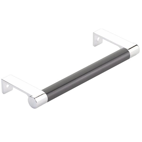 Emtek - Select Cabinet Edge Pull 5-1/4 Inch c-c, Round Edge Stem, Smooth Bar