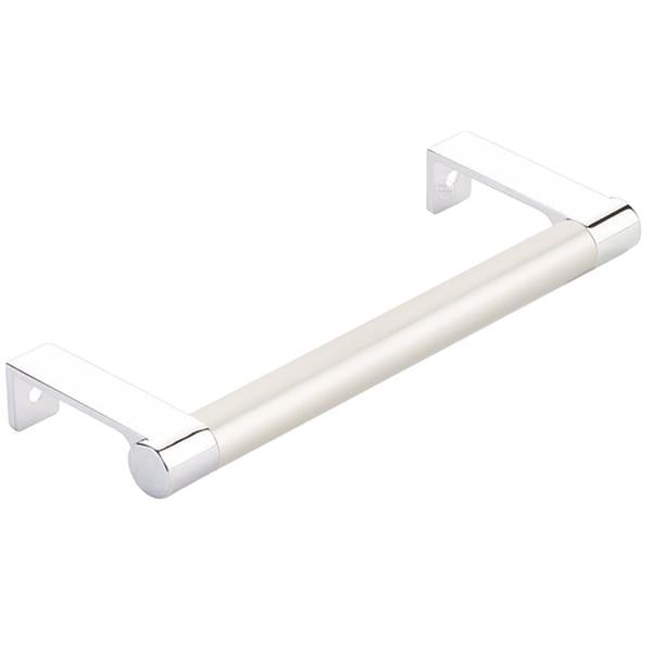 Emtek - Select Cabinet Edge Pull 5-1/4 Inch c-c, Round Edge Stem, Smooth Bar
