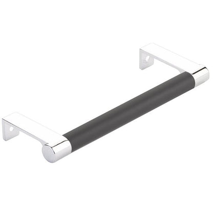 Emtek - Select Cabinet Edge Pull 5-1/4 Inch c-c, Round Edge Stem, Smooth Bar