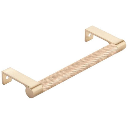 Emtek - Select Cabinet Edge Pull 5-1/4 Inch c-c, Round Edge Stem, Knurled Bar