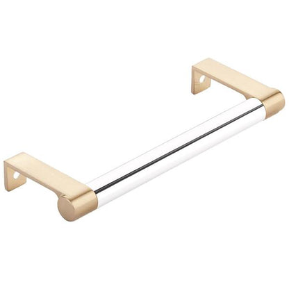 Emtek - Select Cabinet Edge Pull 5-1/4 Inch c-c, Round Edge Stem, Smooth Bar
