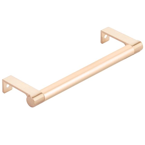 Emtek - Select Cabinet Edge Pull 6-1/4 Inch c-c, Round Edge Stem, Smooth Bar