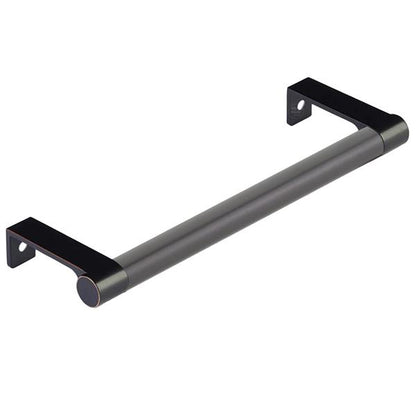 Emtek - Select Cabinet Edge Pull 6-1/4 Inch c-c, Round Edge Stem, Smooth Bar