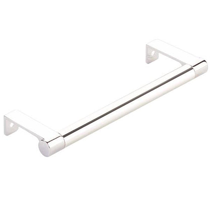 Emtek - Select Cabinet Edge Pull 6-1/4 Inch c-c, Round Edge Stem, Smooth Bar