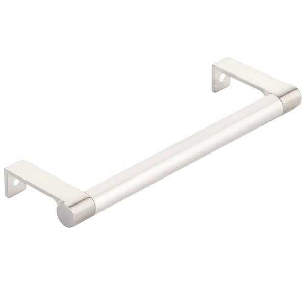 Emtek - Select Cabinet Edge Pull 6-1/4 Inch c-c, Round Edge Stem, Smooth Bar