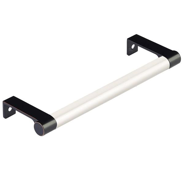 Emtek - Select Cabinet Edge Pull 6-1/4 Inch c-c, Round Edge Stem, Smooth Bar