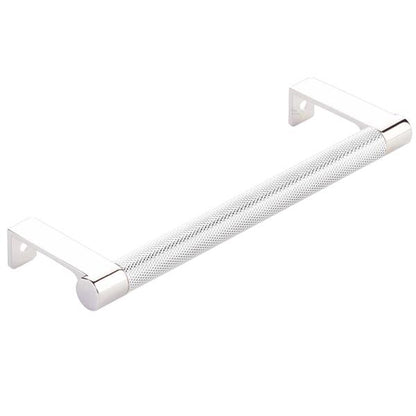 Emtek - Select Cabinet Edge Pull 6-1/4 Inch c-c, Round Edge Stem, Knurled Bar