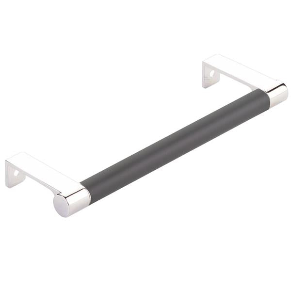 Emtek - Select Cabinet Edge Pull 6-1/4 Inch c-c, Round Edge Stem, Smooth Bar