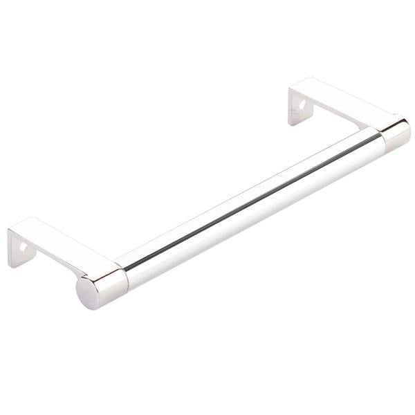 Emtek - Select Cabinet Edge Pull 6-1/4 Inch c-c, Round Edge Stem, Smooth Bar