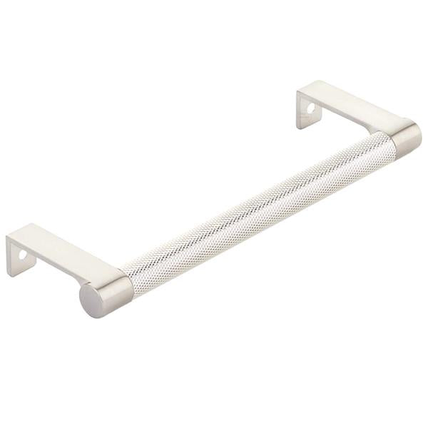 Emtek - Select Cabinet Edge Pull 6-1/4 Inch c-c, Round Edge Stem, Knurled Bar