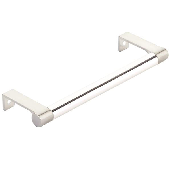 Emtek - Select Cabinet Edge Pull 6-1/4 Inch c-c, Round Edge Stem, Smooth Bar