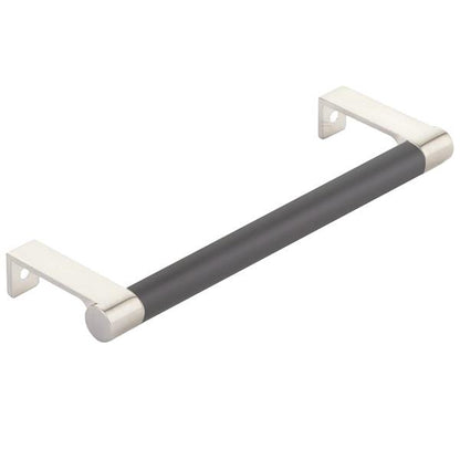 Emtek - Select Cabinet Edge Pull 6-1/4 Inch c-c, Round Edge Stem, Smooth Bar