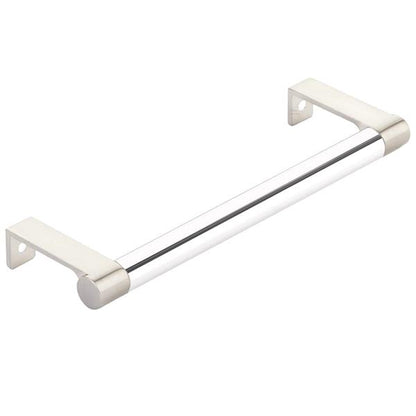 Emtek - Select Cabinet Edge Pull 6-1/4 Inch c-c, Round Edge Stem, Smooth Bar