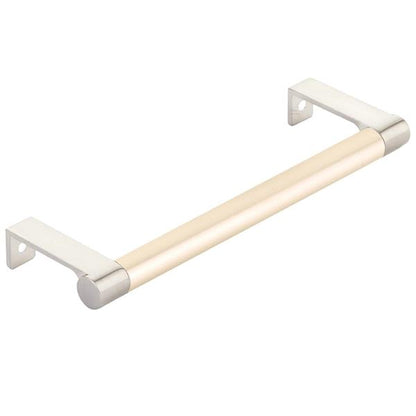 Emtek - Select Cabinet Edge Pull 6-1/4 Inch c-c, Round Edge Stem, Smooth Bar