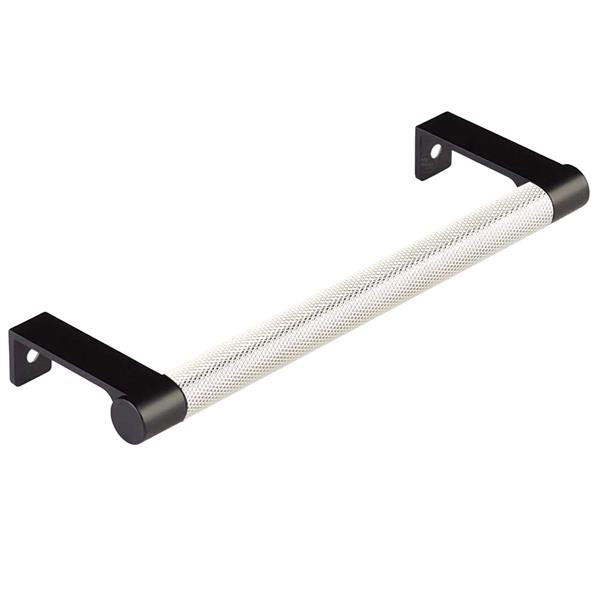 Emtek - Select Cabinet Edge Pull 6-1/4 Inch c-c, Round Edge Stem, Knurled Bar