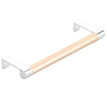Emtek - Select Cabinet Edge Pull 6-1/4 Inch c-c, Round Edge Stem, Smooth Bar
