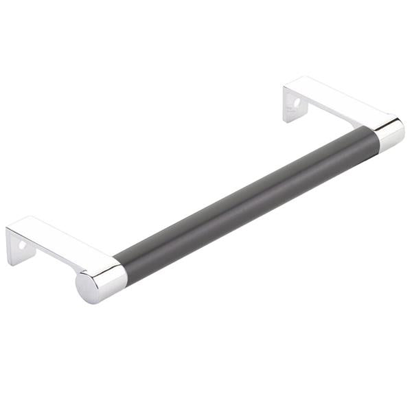 Emtek - Select Cabinet Edge Pull 6-1/4 Inch c-c, Round Edge Stem, Smooth Bar