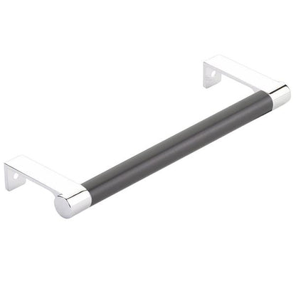 Emtek - Select Cabinet Edge Pull 6-1/4 Inch c-c, Round Edge Stem, Smooth Bar