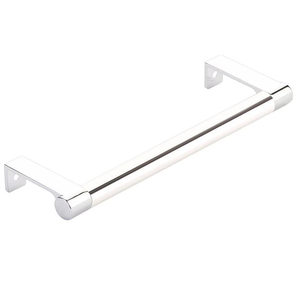 Emtek - Select Cabinet Edge Pull 6-1/4 Inch c-c, Round Edge Stem, Smooth Bar