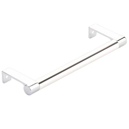 Emtek - Select Cabinet Edge Pull 6-1/4 Inch c-c, Round Edge Stem, Smooth Bar