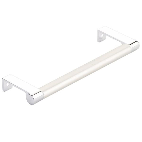 Emtek - Select Cabinet Edge Pull 6-1/4 Inch c-c, Round Edge Stem, Smooth Bar
