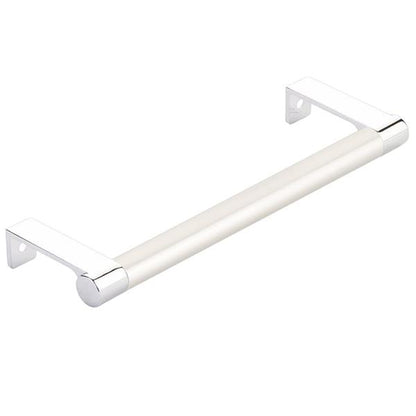 Emtek - Select Cabinet Edge Pull 6-1/4 Inch c-c, Round Edge Stem, Smooth Bar
