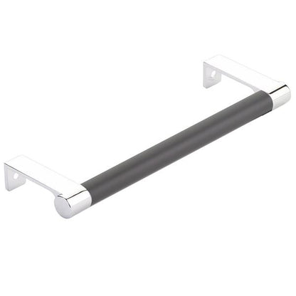 Emtek - Select Cabinet Edge Pull 6-1/4 Inch c-c, Round Edge Stem, Smooth Bar