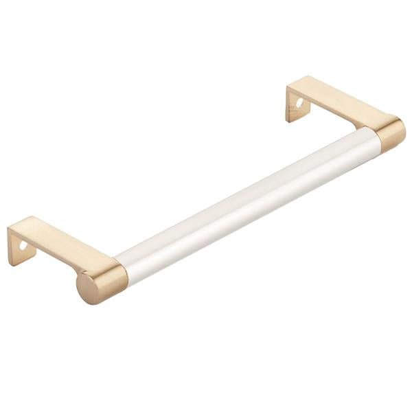 Emtek - Select Cabinet Edge Pull 6-1/4 Inch c-c, Round Edge Stem, Smooth Bar