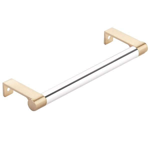 Emtek - Select Cabinet Edge Pull 6-1/4 Inch c-c, Round Edge Stem, Smooth Bar