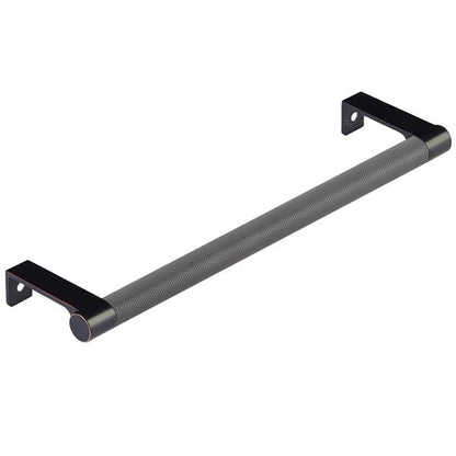 Emtek - Select Cabinet Edge Pull 8-1/4 Inch c-c, Round Edge Stem, Knurled Bar