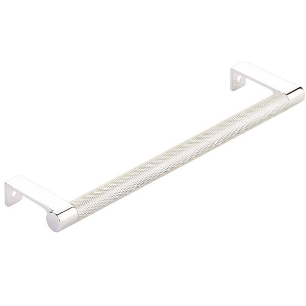 Emtek - Select Cabinet Edge Pull 8-1/4 Inch c-c, Round Edge Stem, Knurled Bar