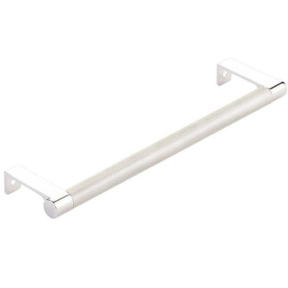 Emtek - Select Cabinet Edge Pull 8-1/4 Inch c-c, Round Edge Stem, Knurled Bar