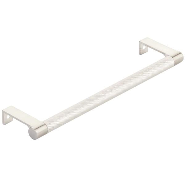 Emtek - Select Cabinet Edge Pull 8-1/4 Inch c-c, Round Edge Stem, Knurled Bar