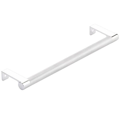 Emtek - Select Cabinet Edge Pull 8-1/4 Inch c-c, Round Edge Stem, Knurled Bar