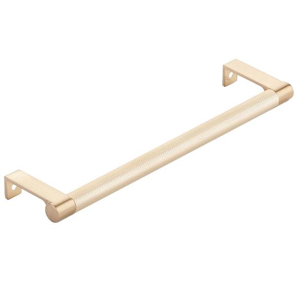 Emtek - Select Cabinet Edge Pull 8-1/4 Inch c-c, Round Edge Stem, Knurled Bar
