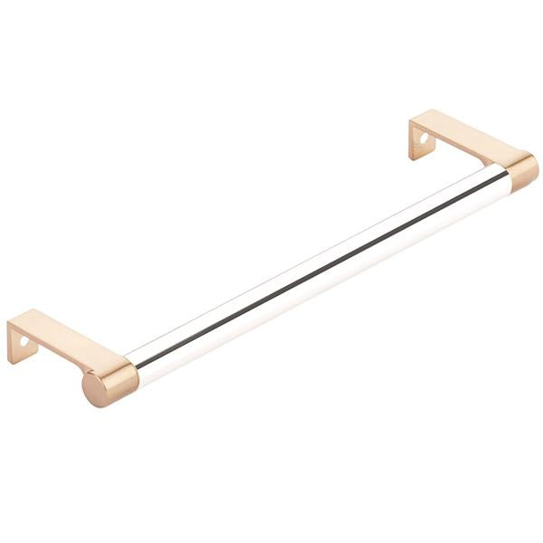 Emtek - Select Cabinet Edge Pull 8-1/4 Inch c-c, Round Edge Stem, Smooth Bar