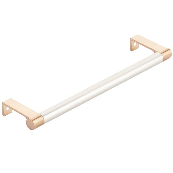 Emtek - Select Cabinet Edge Pull 8-1/4 Inch c-c, Round Edge Stem, Smooth Bar
