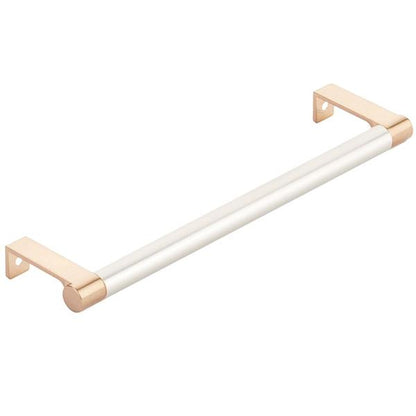 Emtek - Select Cabinet Edge Pull 8-1/4 Inch c-c, Round Edge Stem, Smooth Bar