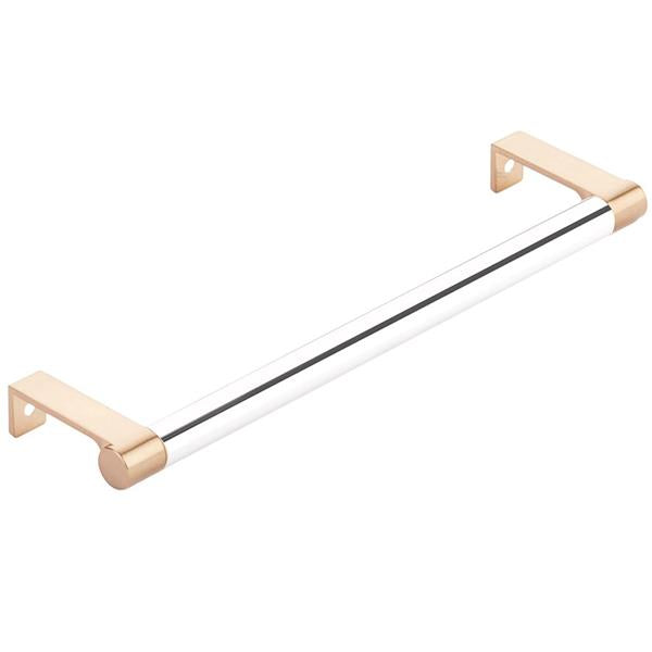 Emtek - Select Cabinet Edge Pull 8-1/4 Inch c-c, Round Edge Stem, Smooth Bar