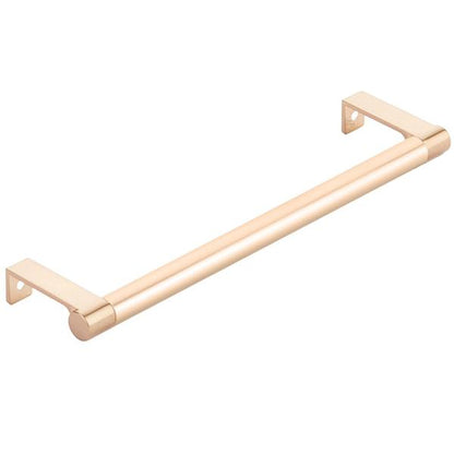 Emtek - Select Cabinet Edge Pull 8-1/4 Inch c-c, Round Edge Stem, Smooth Bar