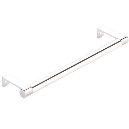 Emtek - Select Cabinet Edge Pull 8-1/4 Inch c-c, Round Edge Stem, Smooth Bar