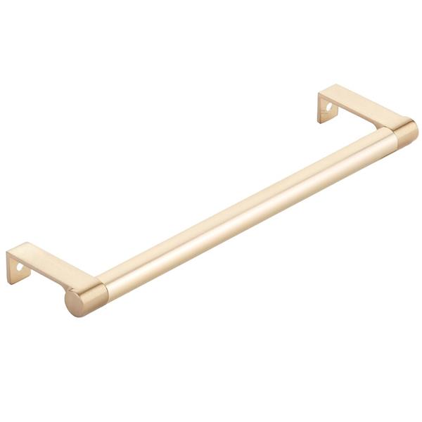 Emtek - Select Cabinet Edge Pull 8-1/4 Inch c-c, Round Edge Stem, Smooth Bar
