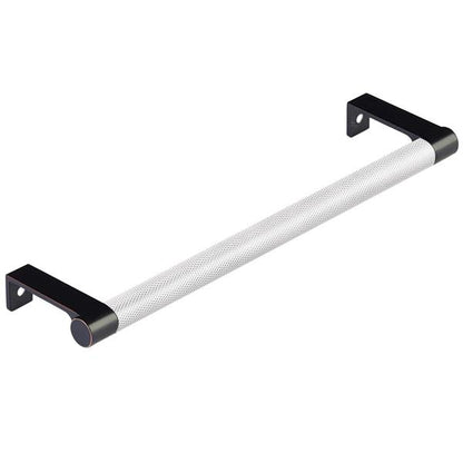 Emtek - Select Cabinet Edge Pull 8-1/4 Inch c-c, Round Edge Stem, Knurled Bar