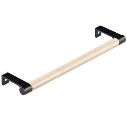 Emtek - Select Cabinet Edge Pull 8-1/4 Inch c-c, Round Edge Stem, Knurled Bar