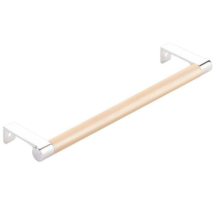 Emtek - Select Cabinet Edge Pull 8-1/4 Inch c-c, Round Edge Stem, Knurled Bar