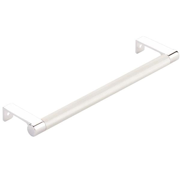 Emtek - Select Cabinet Edge Pull 8-1/4 Inch c-c, Round Edge Stem, Knurled Bar