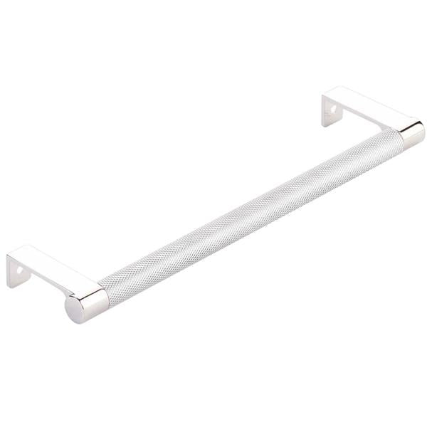 Emtek - Select Cabinet Edge Pull 8-1/4 Inch c-c, Round Edge Stem, Knurled Bar