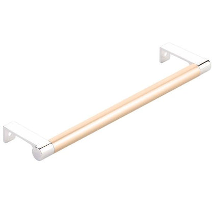 Emtek - Select Cabinet Edge Pull 8-1/4 Inch c-c, Round Edge Stem, Smooth Bar